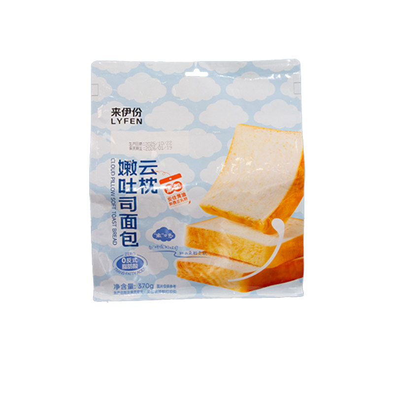 来伊份云枕嫩吐司面包370g早餐