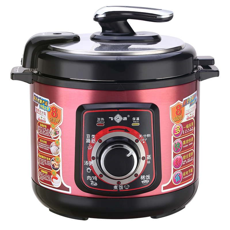 飞鹿电压力锅5L6L大容量高压家用机械电高压力锅饭煲80千帕大压力