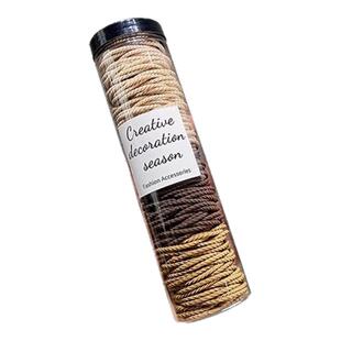 皮筋桶装100根基础款发圈螺纹防滑头绳马尾发绳盒装彩色纯色黑色