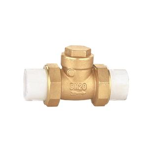 热熔活接卧式PPR黄铜止回阀返止水逆流自来水管4分6分1寸工厂直销