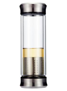 两头通双层过滤泡茶喝水车载杯