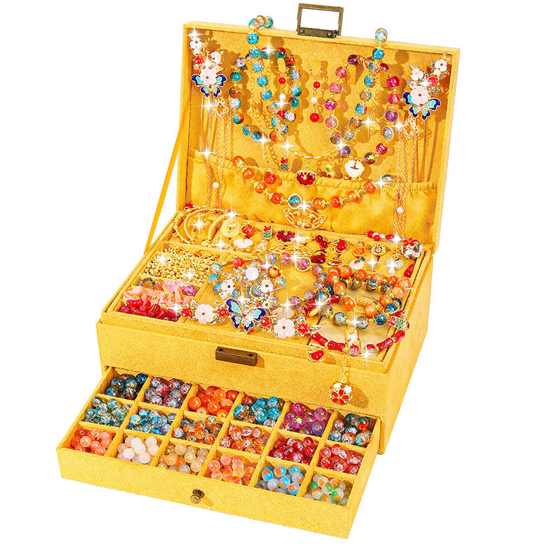 女孩生日礼物圣诞节10岁以上儿童实用的串珠礼盒小女童玩具十12子