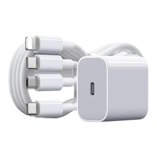 铂信type-C充电器快充一拖三头数据线C口三合一多功能充电器充电头快充套装正品适用苹果安卓手机通用车载