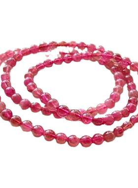 天然冰种水晶红碧玺手链水晶手串