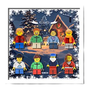 KGBOX乐高抽抽乐冬季创意人仔磁吸板人偶收纳透明展示盒相框挂墙