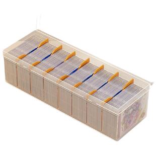 卡片收纳盒儿童小卡奥特曼卡牌透明整理盒防尘带盖叶罗丽卡册春节