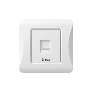 YOFC长飞丨iFibre 网线面板网络电脑网线插座86型 超五 六类千兆信息模块双接口 单接口面板自锁式防尘盖阻燃