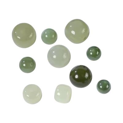 正品和田玉散珠子单珠手工材料