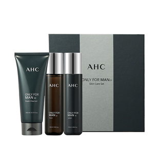 AHC爱和纯男士水乳套装清爽保湿洗面奶三件套盒情人节礼物送男友