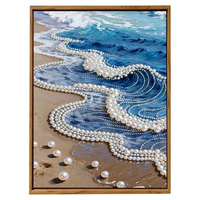 网红海浪珍珠画DIY材料手工礼物