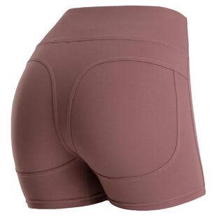 Lulu同款膝上运动五分裤侧口袋紧身健身裤速干高腰提臀瑜伽短裤