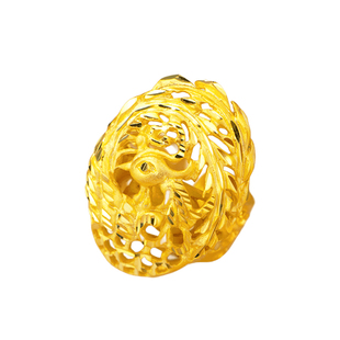 新品凤凰戒指女订婚婚戒高级感镀金开口戒子结婚三金拍照道具饰品