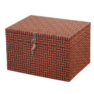 带锁收纳箱子储物盒学生宿舍书本零食储物柜可上锁的密码锁收纳盒