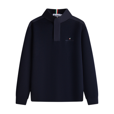 Navigare半开领保暖针织毛衣