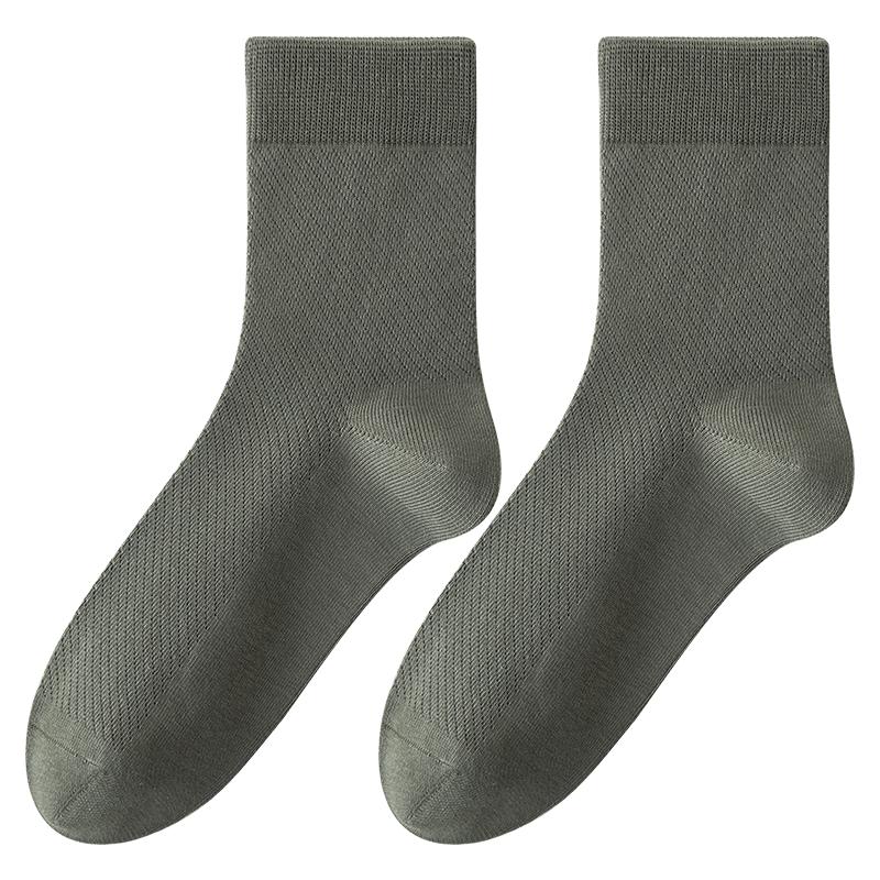 袜子男士诸暨袜子白色中筒袜透气男袜吸汗棉袜运动袜男士袜子长筒