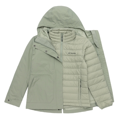 Columbia哥伦比亚女羽绒内胆冲锋衣三合一夹克户外防水保暖冲锋衣