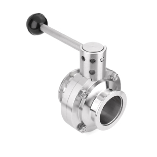 SS304不锈钢手动真空蝶阀 快装蝶阀半导体KF25 40 50 KF真空管件