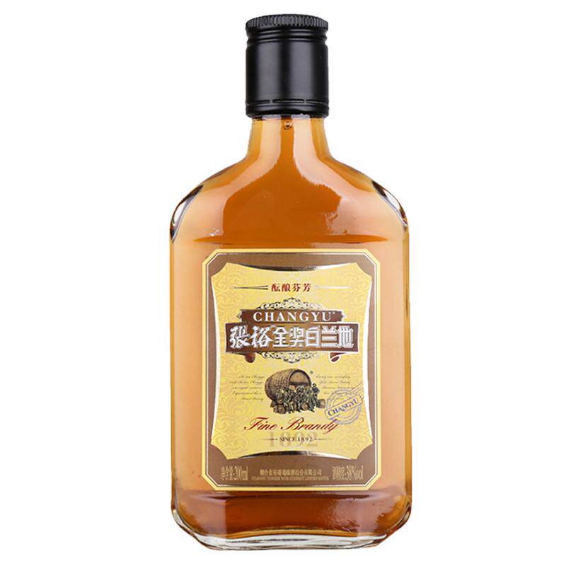 张裕金奖白兰地三星38度200ml*1试饮装官方正品国产小瓶洋酒商用6
