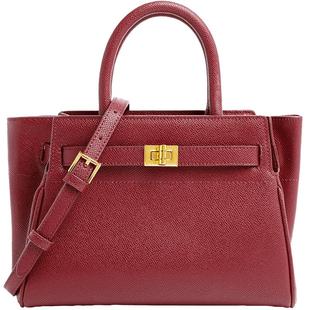 百丽包包女商场同款新年礼物手提斜跨托特大容量红色新娘婚包5348