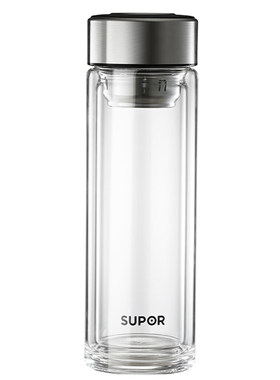 SUPOR重磅玻璃水杯茶杯茶水分离