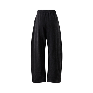 ORGANIC EMOTION 秋季百搭360G纯棉蜡染水洗针织弯刀版型休闲裤OE