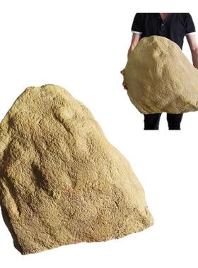 高质感仿真黄色假石头玻璃钢假山