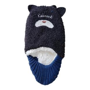 外贸大童地板袜青少年加厚保暖地板鞋羊羔绒保暖舒服8-12岁袜底23