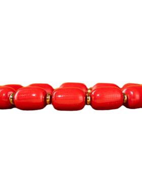 九华山心经转运柱朱砂护身手串