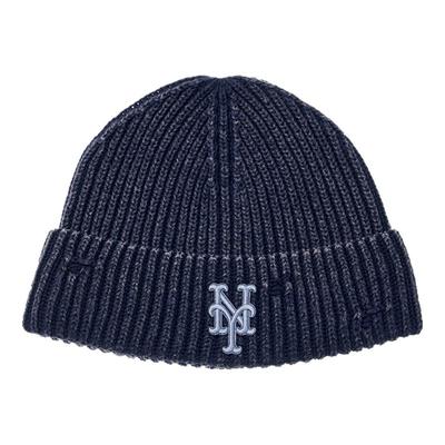 MLB官方男女情侣刺绣LOGO复古做旧休闲毛线针织帽25冬季新款BNB06