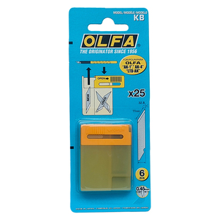 日本olfa爱利华雕刻刀刀片kb刀片雕刻笔刀刀片6mm25片吸塑装适用ltd09笔刀刀片olfa原装进口刀片ak-1/5b包邮