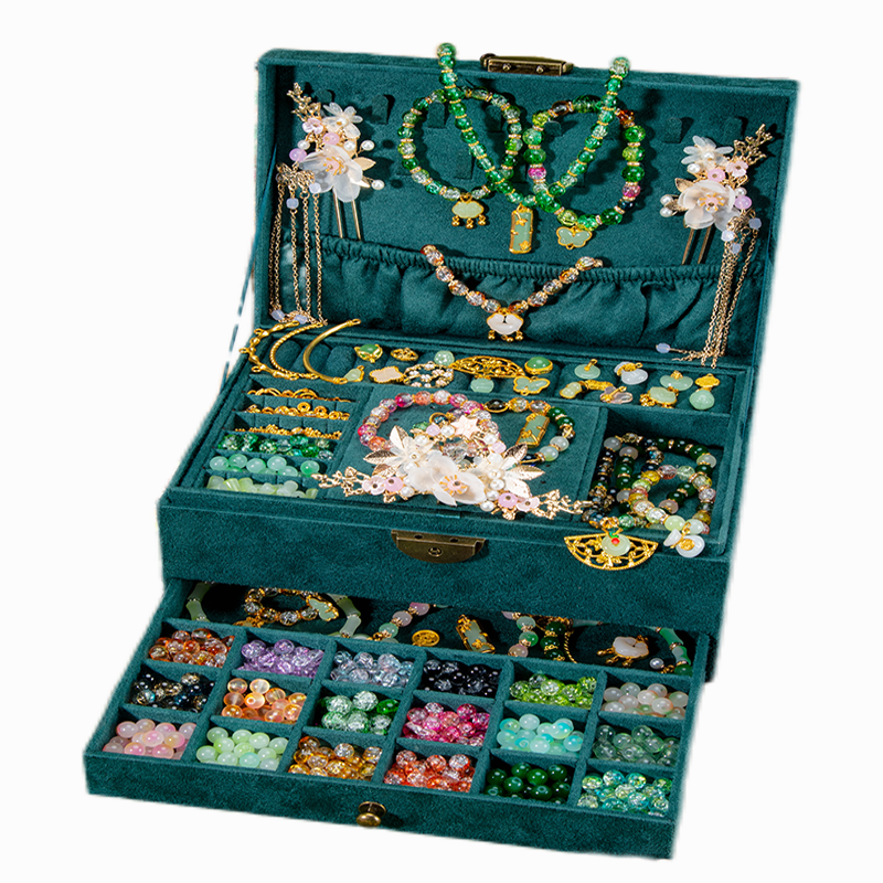 儿童手链串珠手工diy材料小女孩子玩具古风首饰礼盒套装生日礼物5