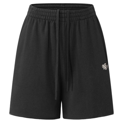 CLIMAXVISION刺绣毛边短裤