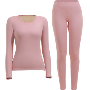 南极人保暖内衣女加厚加绒秋衣裤秋裤套装冬季防寒发热打底棉毛衫