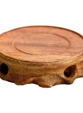 创意木底座香炉工艺圆形茶壶