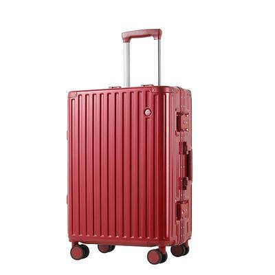 2023年新款酒红色结婚陪嫁行李箱
