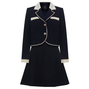 FEXATA斐格思套装女2025冬季新品复古学院派外套半身裙时尚两件套