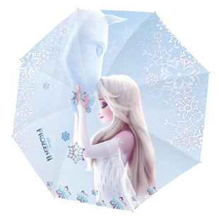 迪士尼艾莎公主晴雨伞女两用折叠全自动防晒雨伞儿童遮阳伞太阳伞