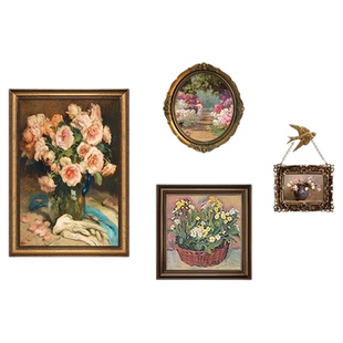 美式餐厅装饰画2025新款卧室背景墙挂画复古油画法式客厅组合壁画
