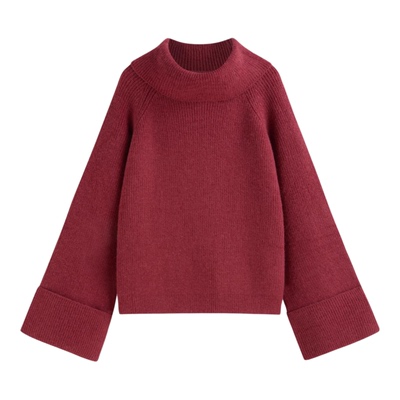 CIDER 春秋新品女装针织高领喇叭袖毛衣114956556