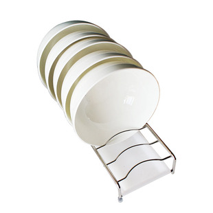 抽屉碗架柜内收纳架304不锈钢厨房沥水置物架低脚单层放碗分隔小