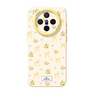 适用vivox300s手机壳ultra女款x200保护套x80pro硅胶x70全包防摔x60高级90新款x100黄色vivo好看花朵pro+软外