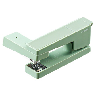 得力纽赛高颜值可旋转订书机大号学生用办公用订书器50页送起钉器自带储钉重型加厚省力定厚书订中缝装订用品