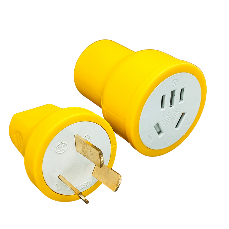 【6000W】新能源大功率公母插头电动车延长线对接插头三孔二无线