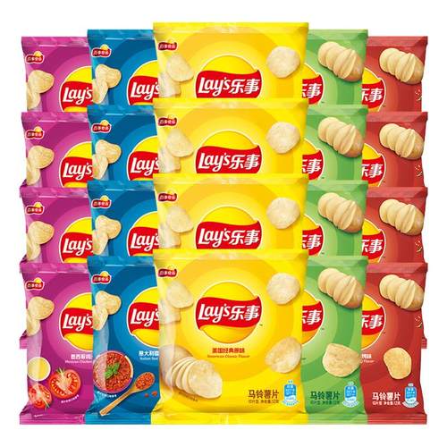 乐事薯片土豆片原味黄瓜超大整箱宿舍解馋必备零食大礼包小吃批发