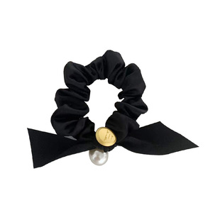 日常的高级感发圈~珍珠头饰蝴蝶结扎头发后脑勺马尾头绳韩国简约