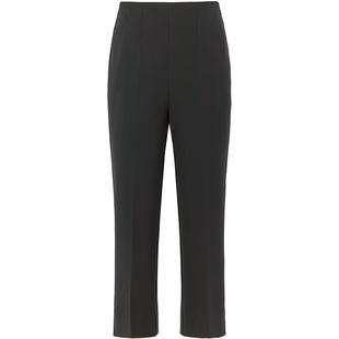 LESS黑色西装裤女通勤显瘦高腰小个子微喇九分休闲裤子2O3E12080