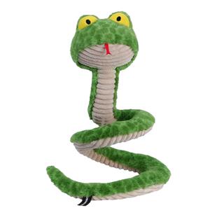 Qmonster狗狗玩具呆呆蛇毛绒发声响纸龙中大型犬耐咬拔河磨牙玩具