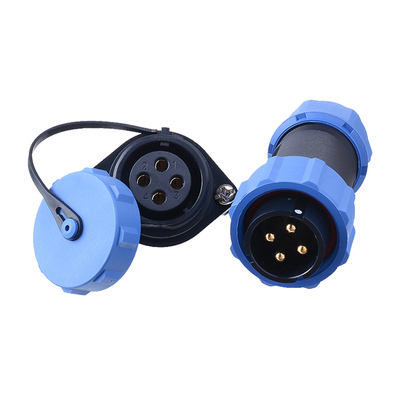 塑料航空插头防水sp21针两孔法兰