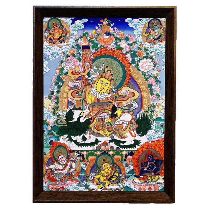 新中式新款手绘唐卡现代装饰画