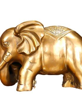 黄铜大象家用一对玄关客厅